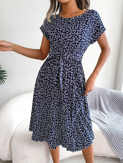 Abito Estivo Floreale per Donna – Midi Comodo e Leggero per l'uso Quotidiano