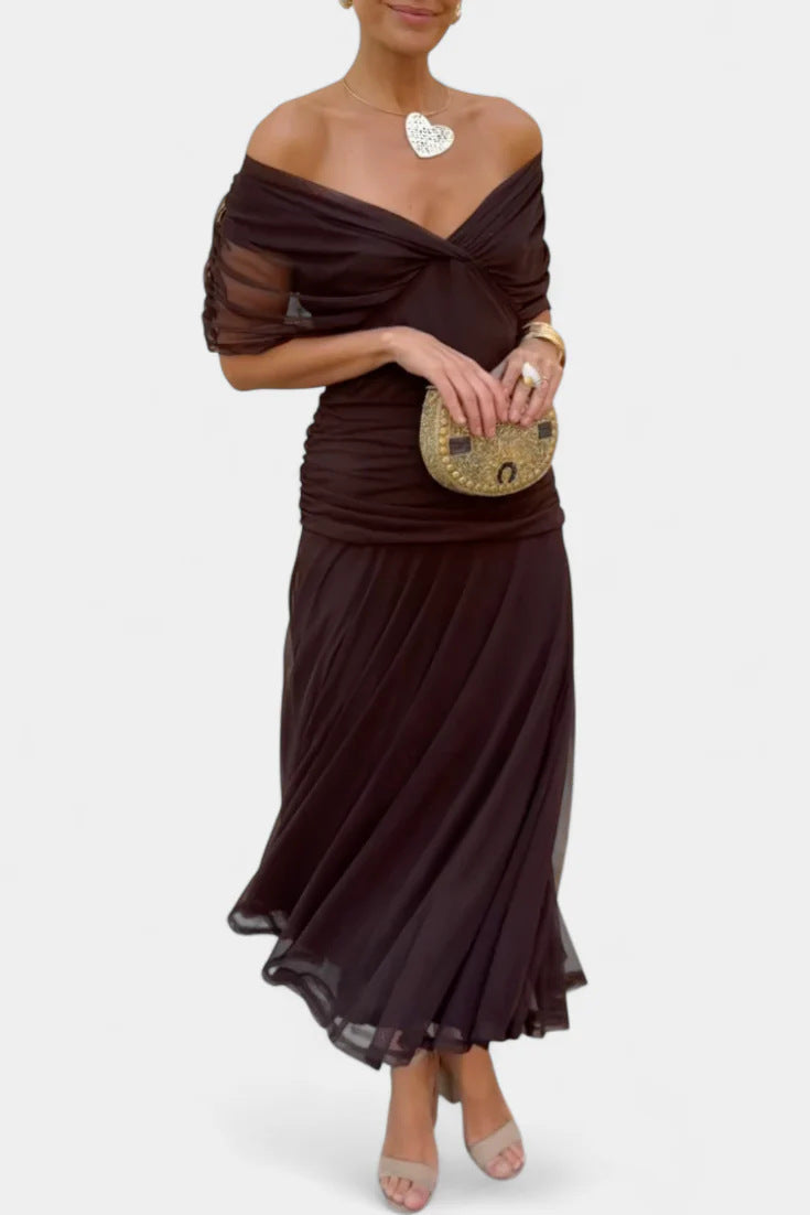 Abito Lungo da Cerimonia per Donna – Eleganza Floreale e Comfort Chic Livia