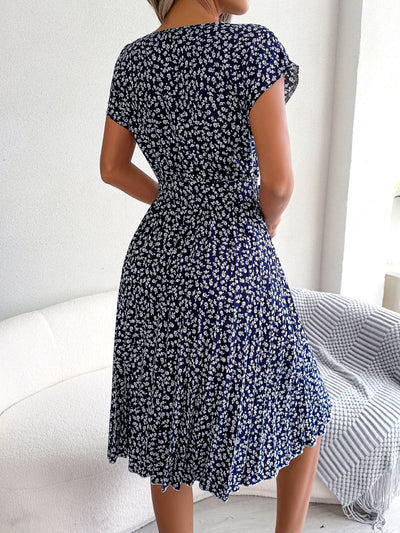 Abito Estivo Floreale per Donna – Midi Comodo e Leggero per l'uso Quotidiano