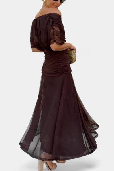 Abito Lungo da Cerimonia per Donna – Eleganza Floreale e Comfort Chic Livia