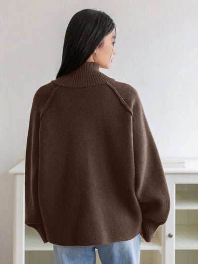 Giacca Elegante da Donna Sofia – Modello Lungo con Zip e Collo Alto Morbido