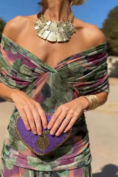 Abito Lungo da Cerimonia per Donna – Eleganza Floreale e Comfort Chic Livia