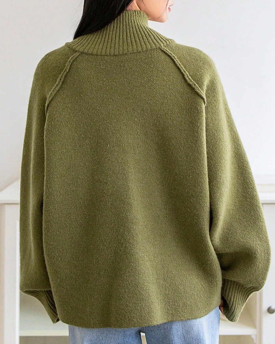 Giacca Elegante da Donna Sofia – Modello Lungo con Zip e Collo Alto Morbido