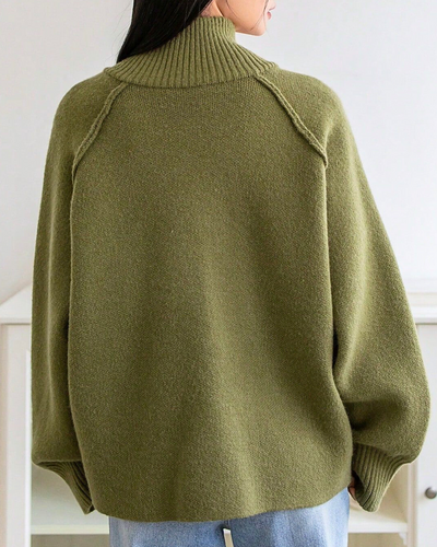 Giacca Elegante da Donna Sofia – Modello Lungo con Zip e Collo Alto Morbido