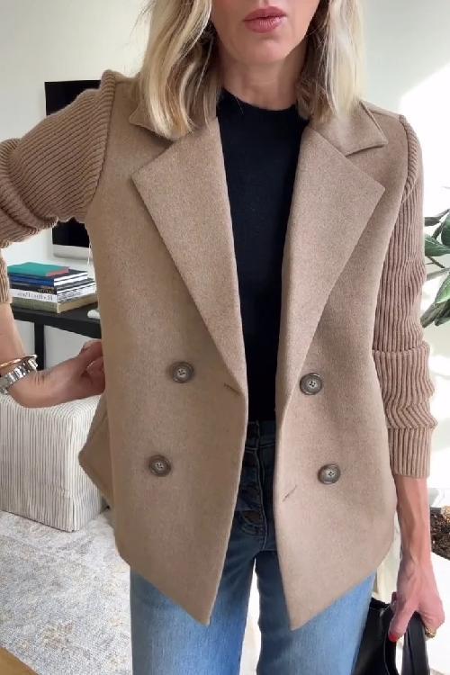 Giacca Elegante da Donna con Maniche in Maglia – Modello Giorgia