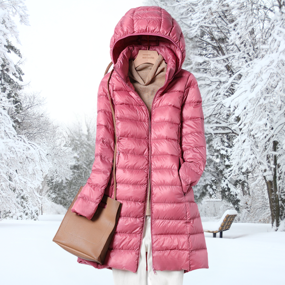 Giacca Invernale Leggera e Imbottita per Donna con Cappuccio - Stile Carino