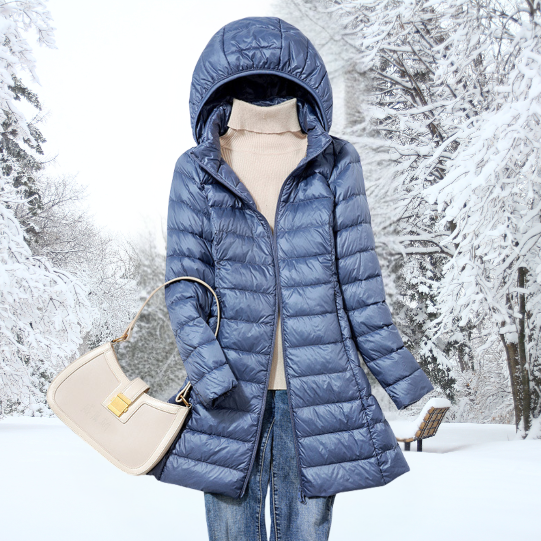 Giacca Invernale Leggera e Imbottita per Donna con Cappuccio - Stile Carino