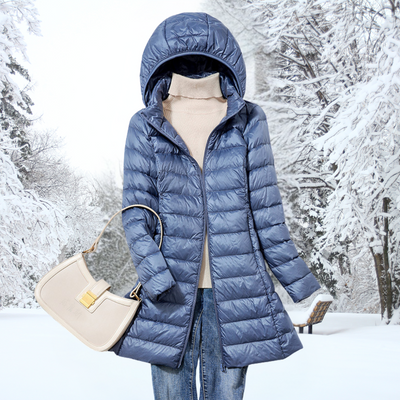 Giacca Invernale Leggera e Imbottita per Donna con Cappuccio - Stile Carino