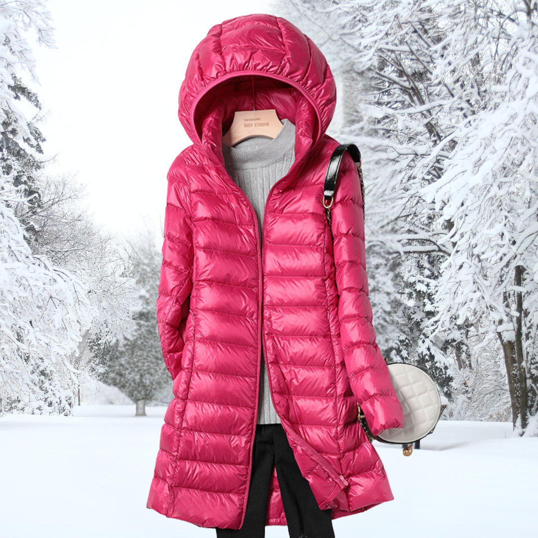 Giacca Invernale Leggera e Imbottita per Donna con Cappuccio - Stile Carino