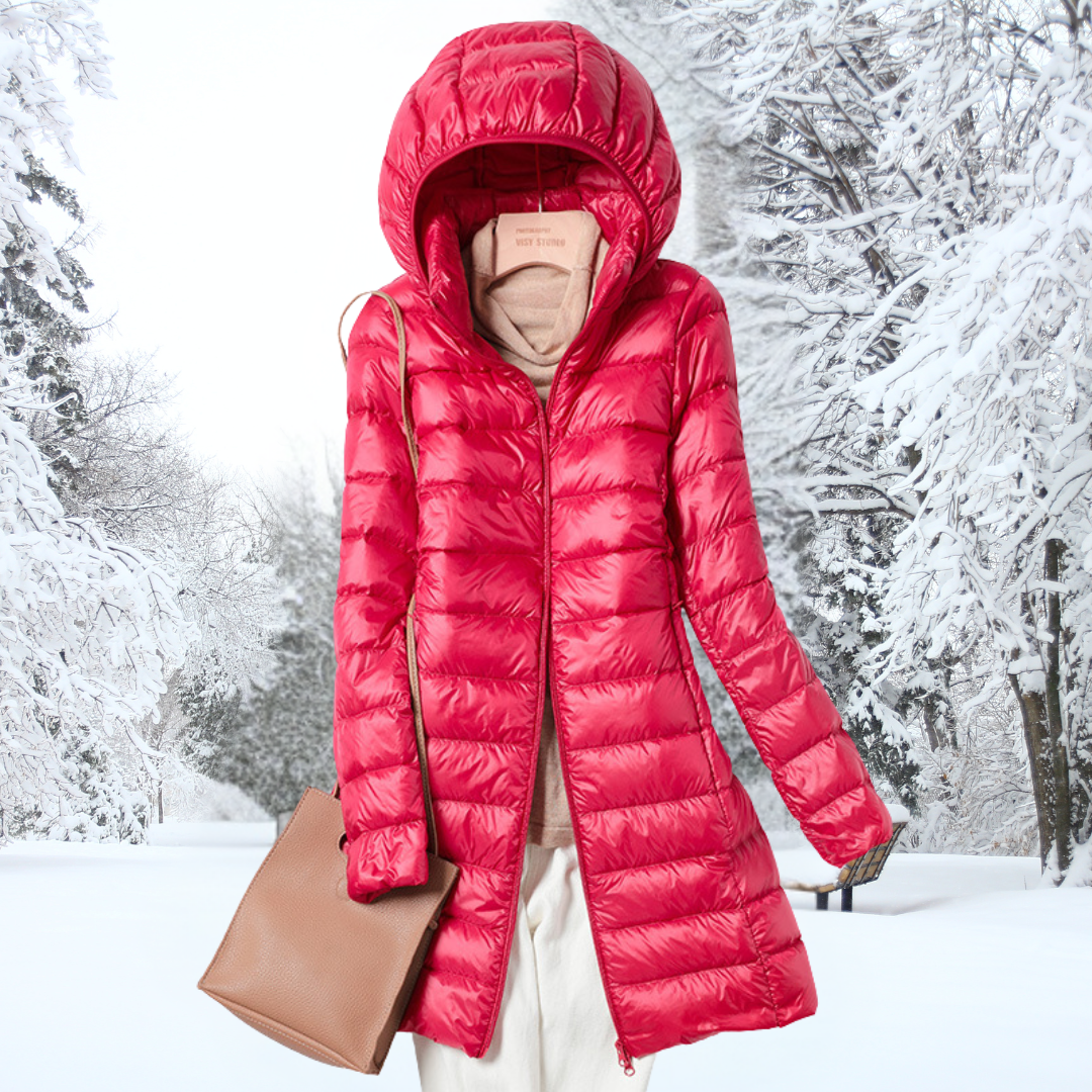 Giacca Invernale Leggera e Imbottita per Donna con Cappuccio - Stile Carino
