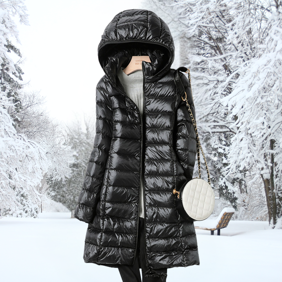 Giacca Invernale Leggera e Imbottita per Donna con Cappuccio - Stile Carino