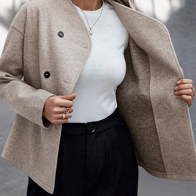 Giacca Doppiopetto Elegante da Donna in Lana di Alta Qualità – Chiara