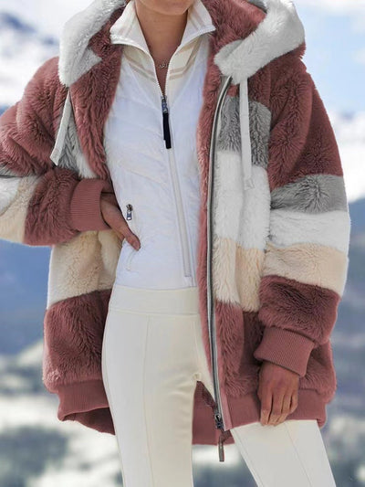 Giacca Invernale Femminile in Pelliccia con Cappuccio – Elegante, Confortevole e alla Moda
