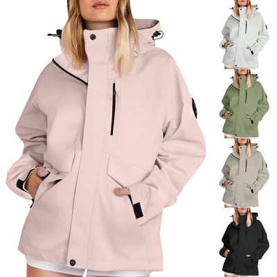 Giacca Softshell Donna Impermeabile – Ideale per Pioggia e Vento – Calda e Antivento – Colore Chiaro