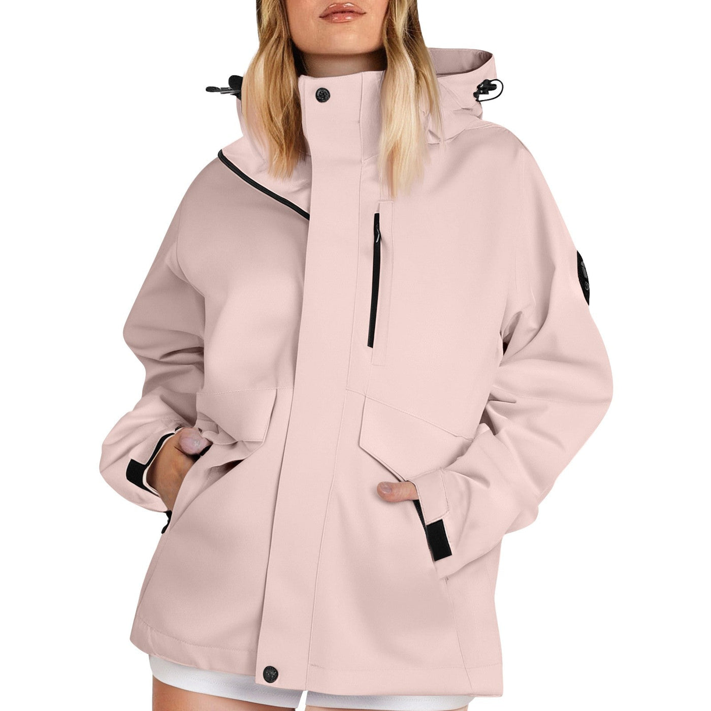 Giacca Softshell Donna Impermeabile – Ideale per Pioggia e Vento – Calda e Antivento – Colore Chiaro