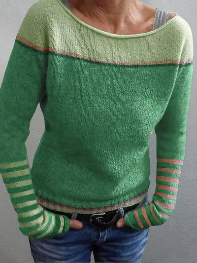 Beatrice: Maglione Elegante a Righe per Donna con Maniche Lunghe