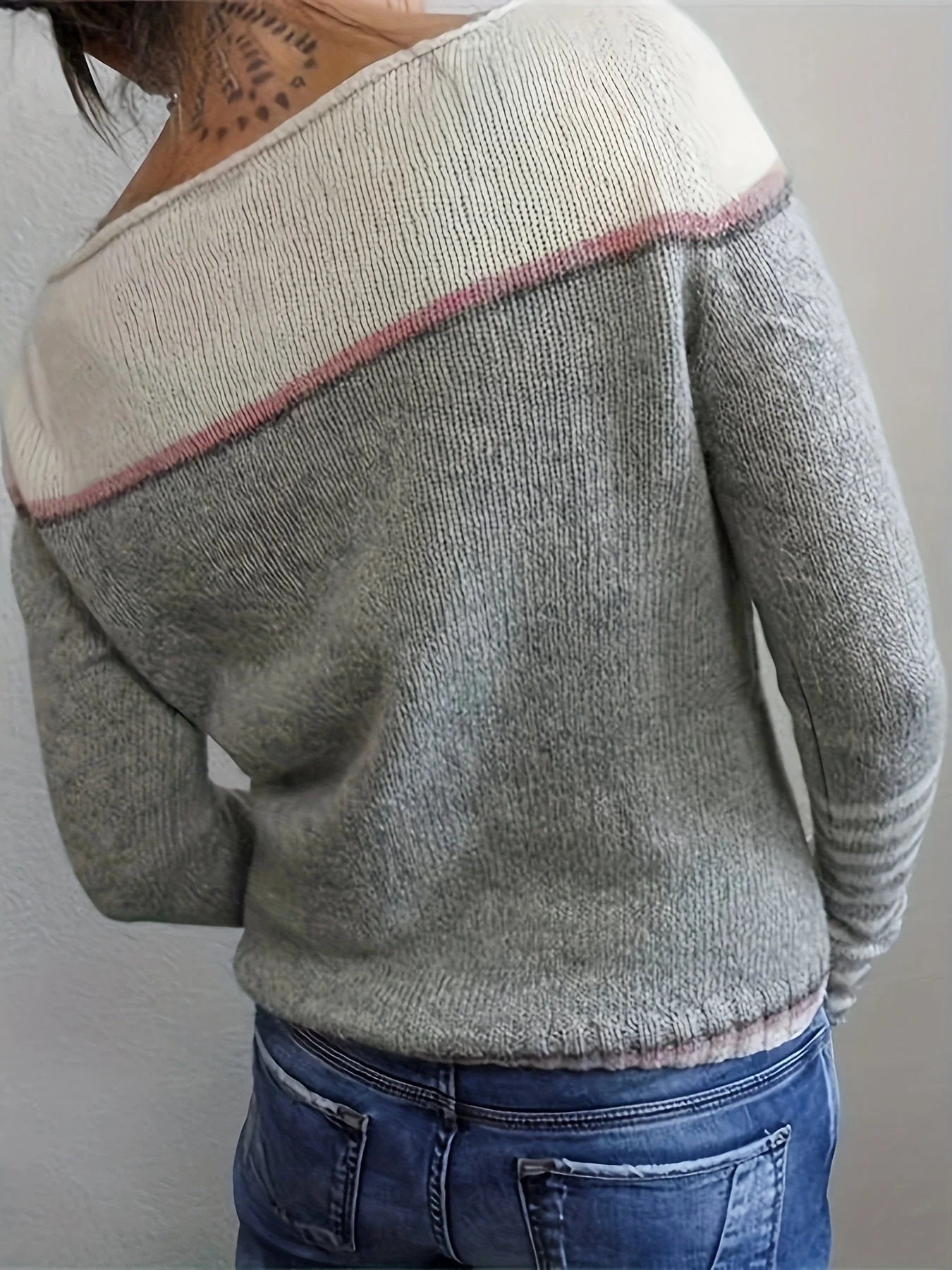 Beatrice: Maglione Elegante a Righe per Donna con Maniche Lunghe