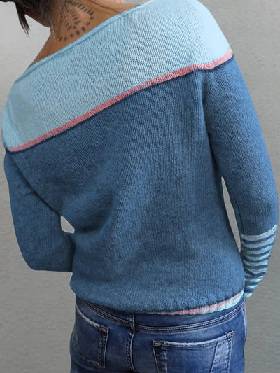 Beatrice: Maglione Elegante a Righe per Donna con Maniche Lunghe