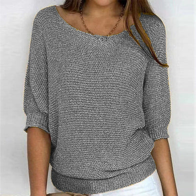 Evelyn - Elegante Maglione Donna Leggero con Maniche a Tre Quarti
