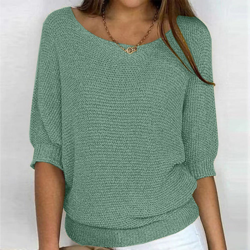 Evelyn - Elegante Maglione Donna Leggero con Maniche a Tre Quarti