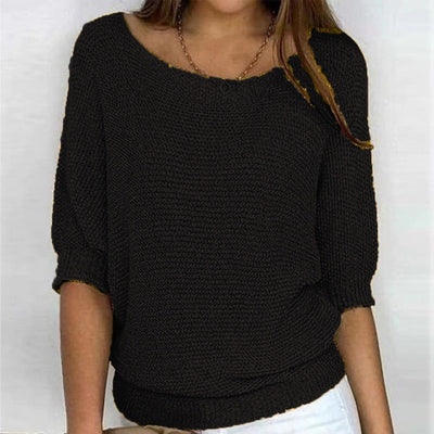 Evelyn - Elegante Maglione Donna Leggero con Maniche a Tre Quarti