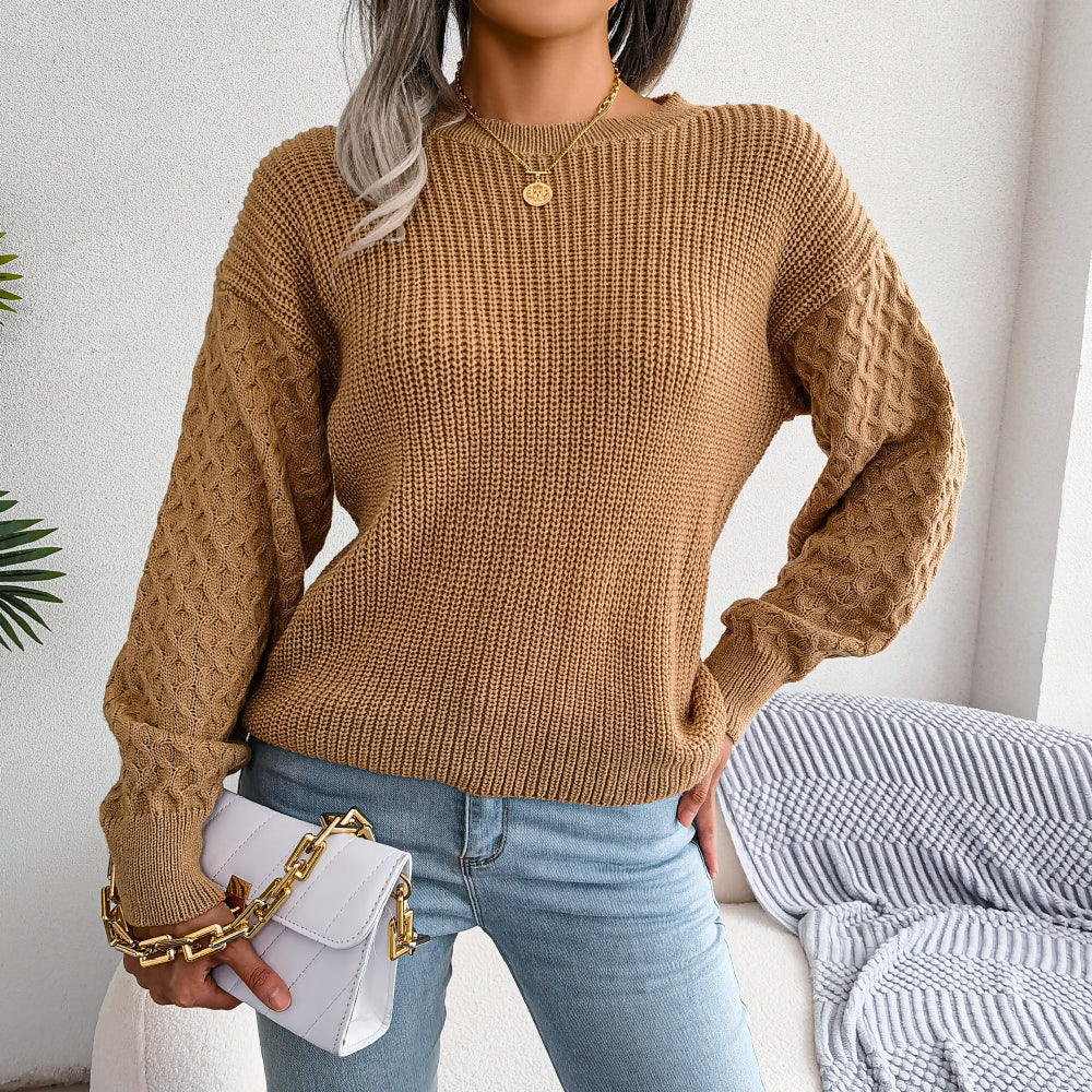 Maglione Invernale Elegante per Donna – Design a Maglia con Maniche Ampie