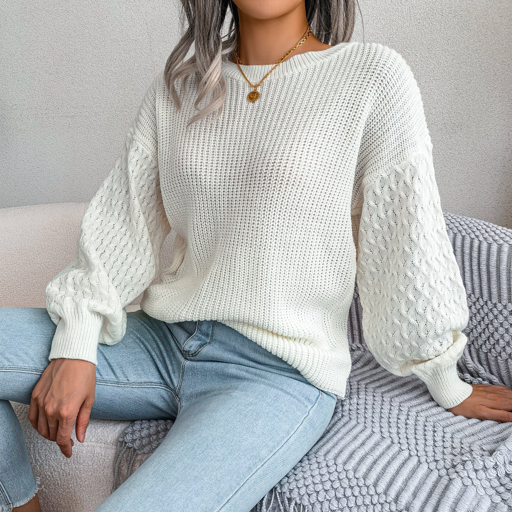 Maglione Invernale Elegante per Donna – Design a Maglia con Maniche Ampie