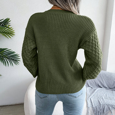 Maglione Invernale Elegante per Donna – Design a Maglia con Maniche Ampie