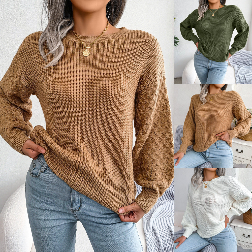 Maglione Invernale Elegante per Donna – Design a Maglia con Maniche Ampie