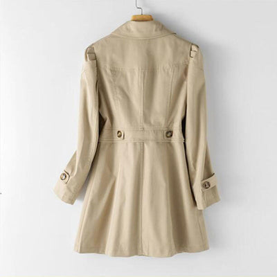 Gabardine Midi Trench Coat - Breezy Style