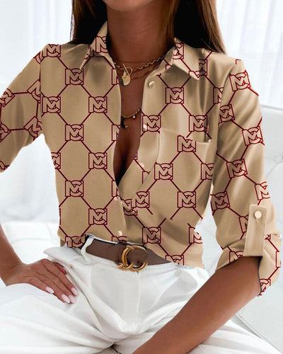 Aurora – Camicia Donna Elegante con Stampa Raffinata e Comfort Leggero