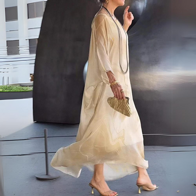Mariana - Elegante Abito Lungo in Chiffon