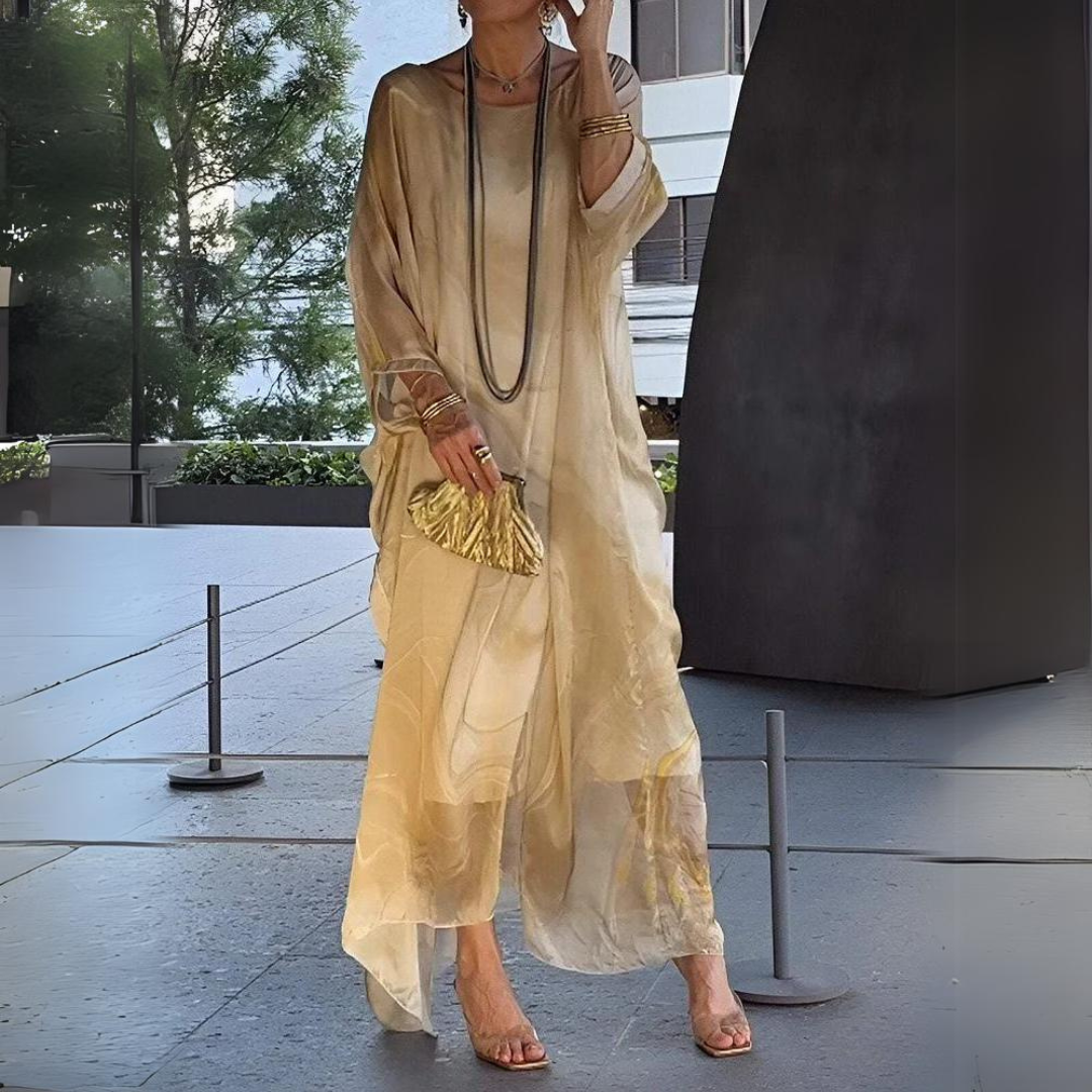 Mariana - Elegante Abito Lungo in Chiffon