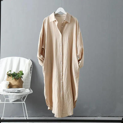 Abito Camicia Midi Ivy in Lino Lungo