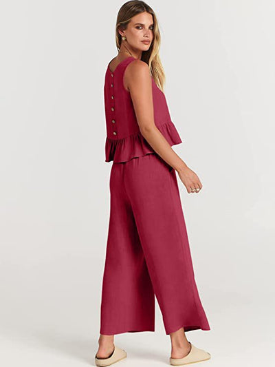 Completo Elise: Top Senza Maniche e Pantaloni