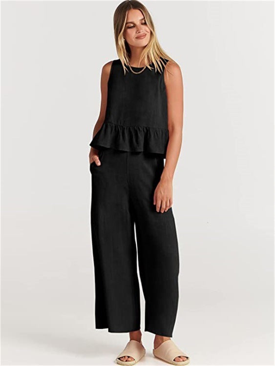 Completo Elise: Top Senza Maniche e Pantaloni