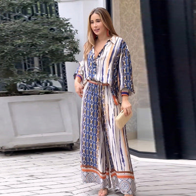 Esther - Set di Camicia e Pantaloni Ampi in Stile Bohemien