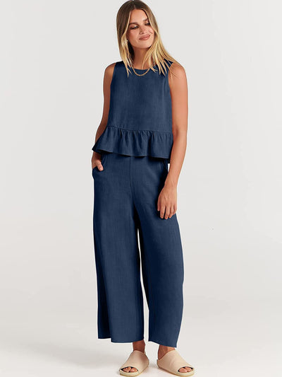 Completo Elise: Top Senza Maniche e Pantaloni