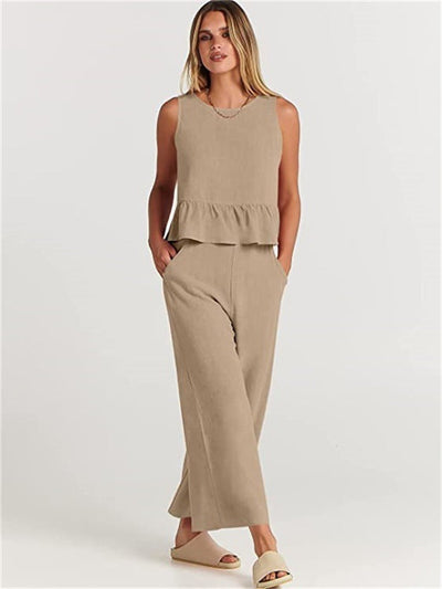 Completo Elise: Top Senza Maniche e Pantaloni