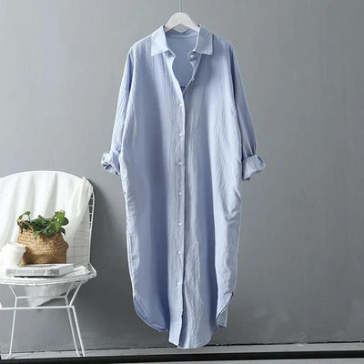Abito Camicia Midi Ivy in Lino Lungo