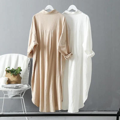Abito Camicia Midi Ivy in Lino Lungo