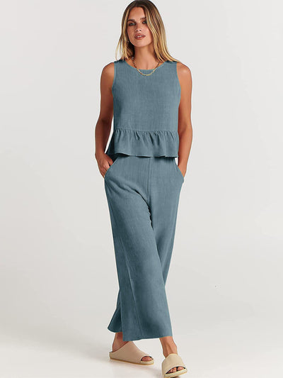 Completo Elise: Top Senza Maniche e Pantaloni
