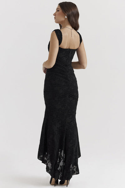 Charlotte - Elegante Vestito Lungo con Motivo Floreale