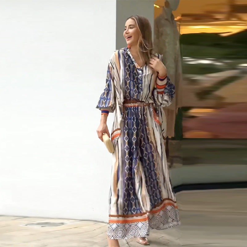 Esther - Set di Camicia e Pantaloni Ampi in Stile Bohemien