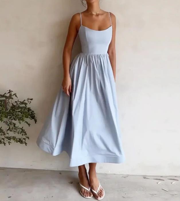 Lara Midi Dress with Bodice and Straps
