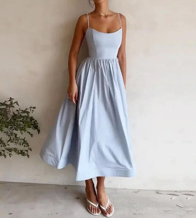 Lara Midi Dress with Bodice and Straps