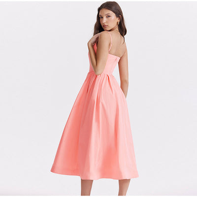 Lara Midi Dress with Bodice and Straps