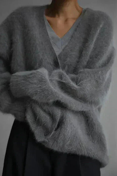 Chiara - Elegante Cardigan Donna con Effetto Pelliccia