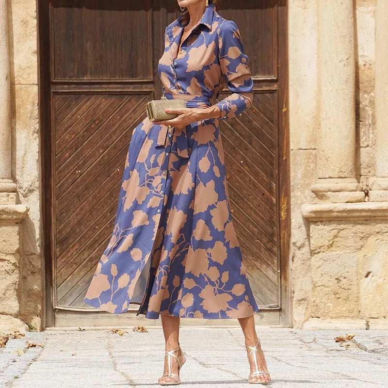 Lessa - Elegante Vestito Midi con Scollo a V