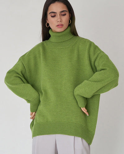 Maglione Oversize Elegante da Donna con Collo Alto